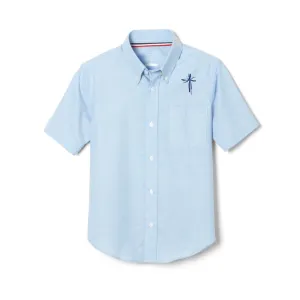 Prince Of Peace Oxford Shirt, Boys Blue S/S