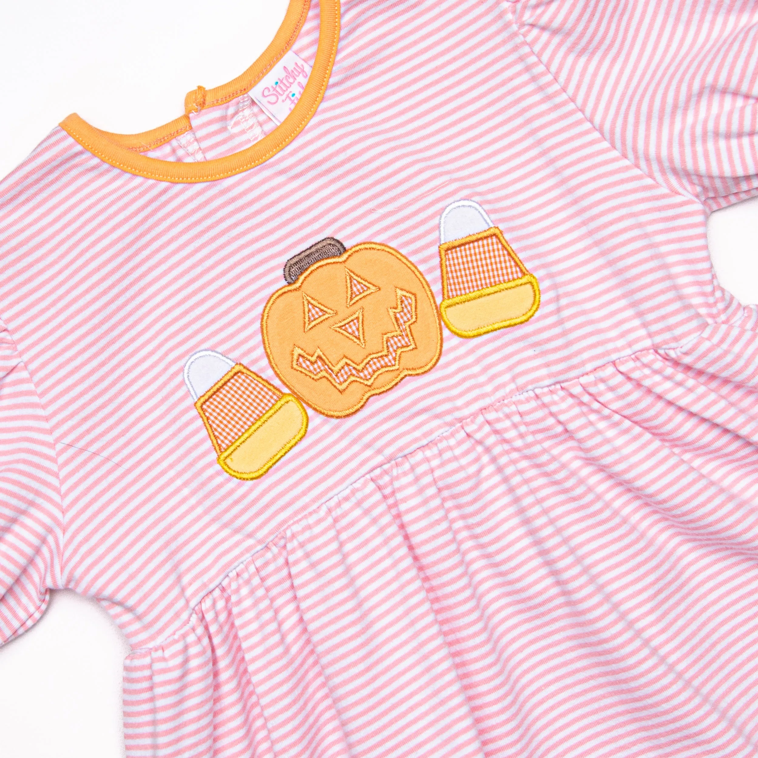 Pumpkin Party Applique Legging Set, Pink