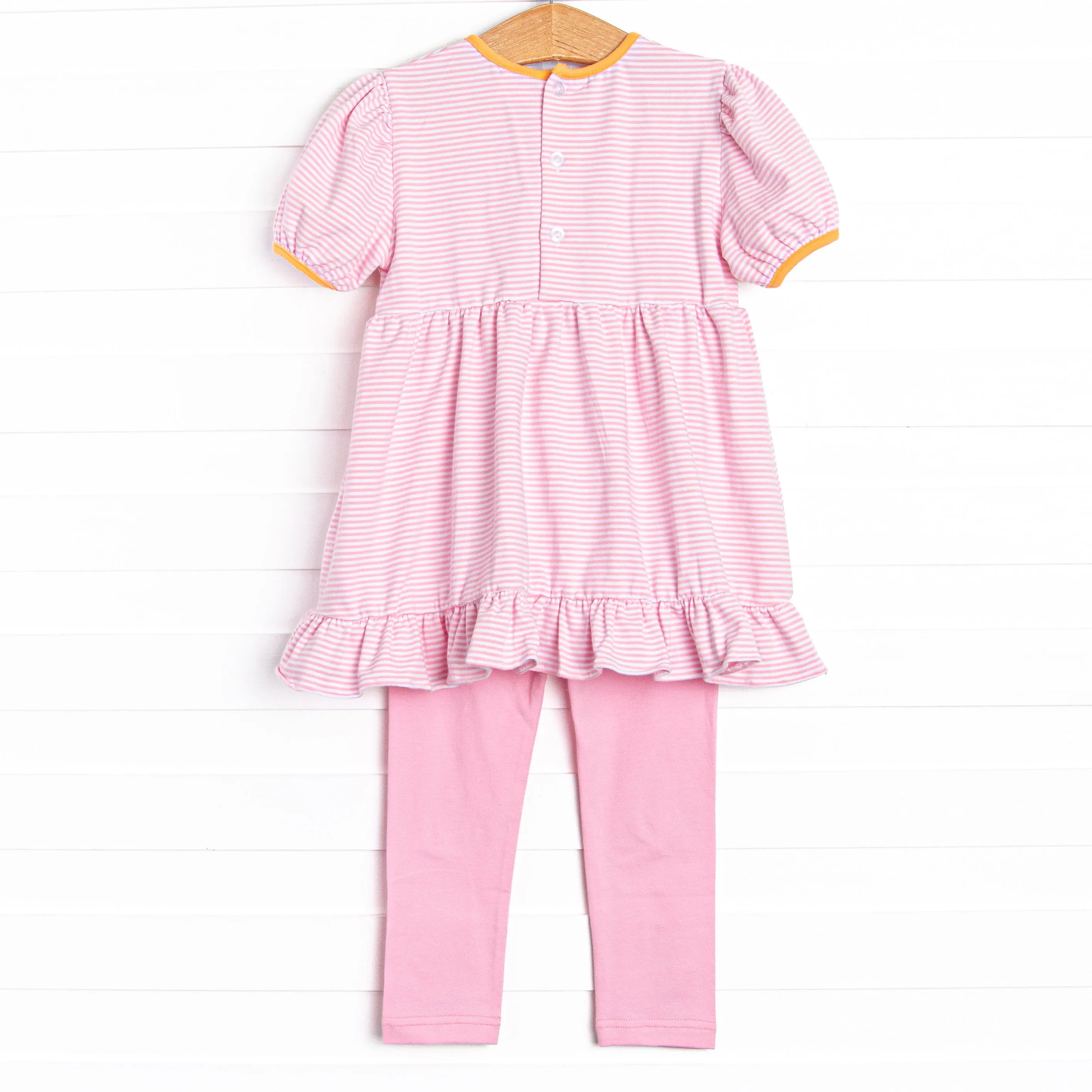 Pumpkin Party Applique Legging Set, Pink