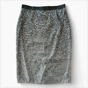 Pure Collection Gray Ombre Sequin Fitted Pencil Skirt Evening Party Holiday 4