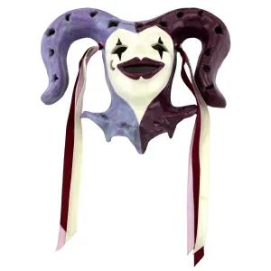 Purple Jester Mask, Ceramic