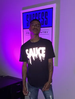 Purple Reflective Sauce | Black Tee