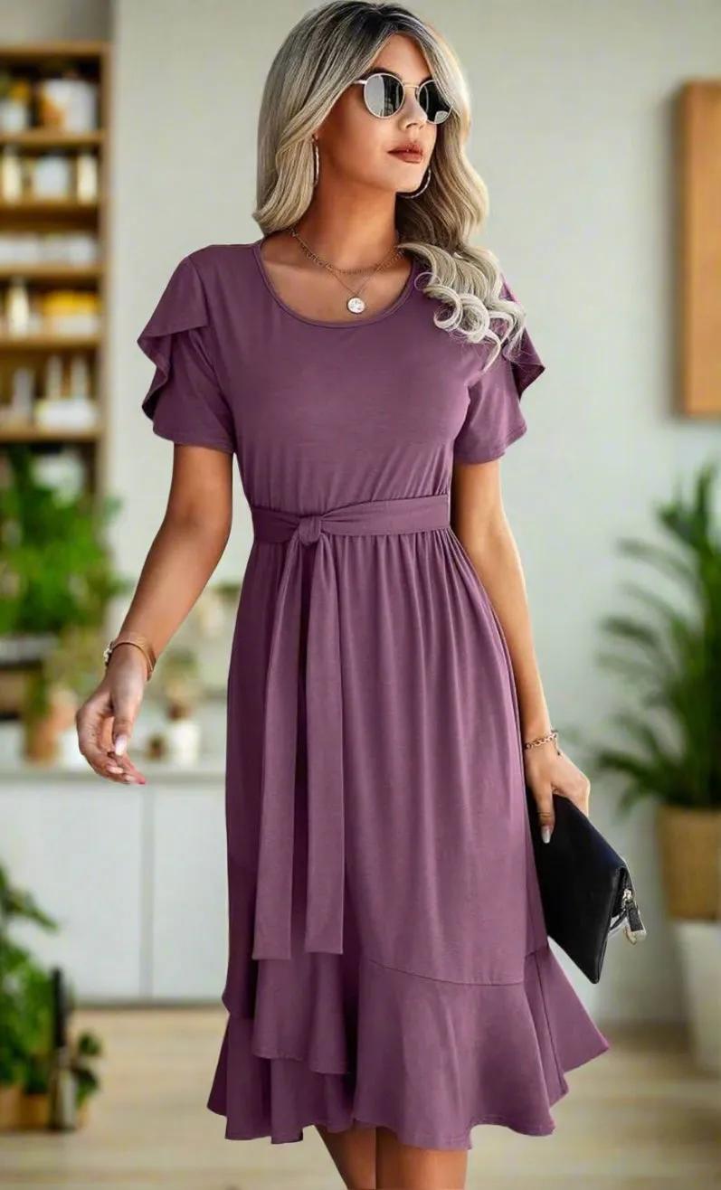 PURPLE REIGN MIDI DRESS