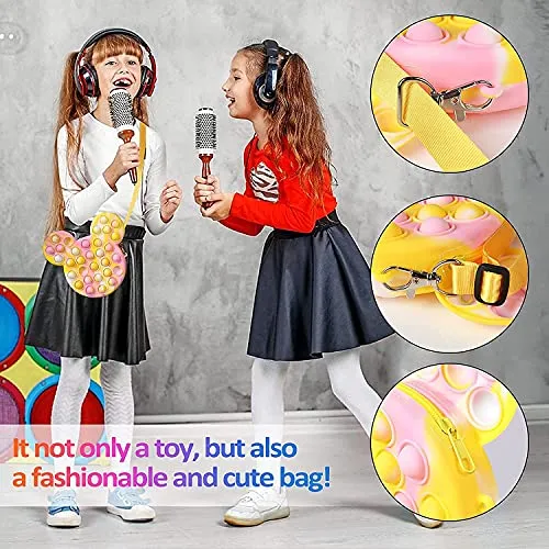 Push Pop Bubble Handbag for Girls and Women - Stress Relief Silicone Tote Bag