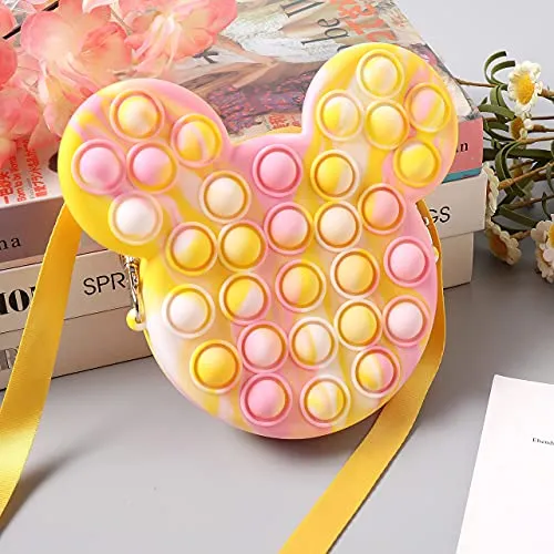 Push Pop Bubble Handbag for Girls and Women - Stress Relief Silicone Tote Bag