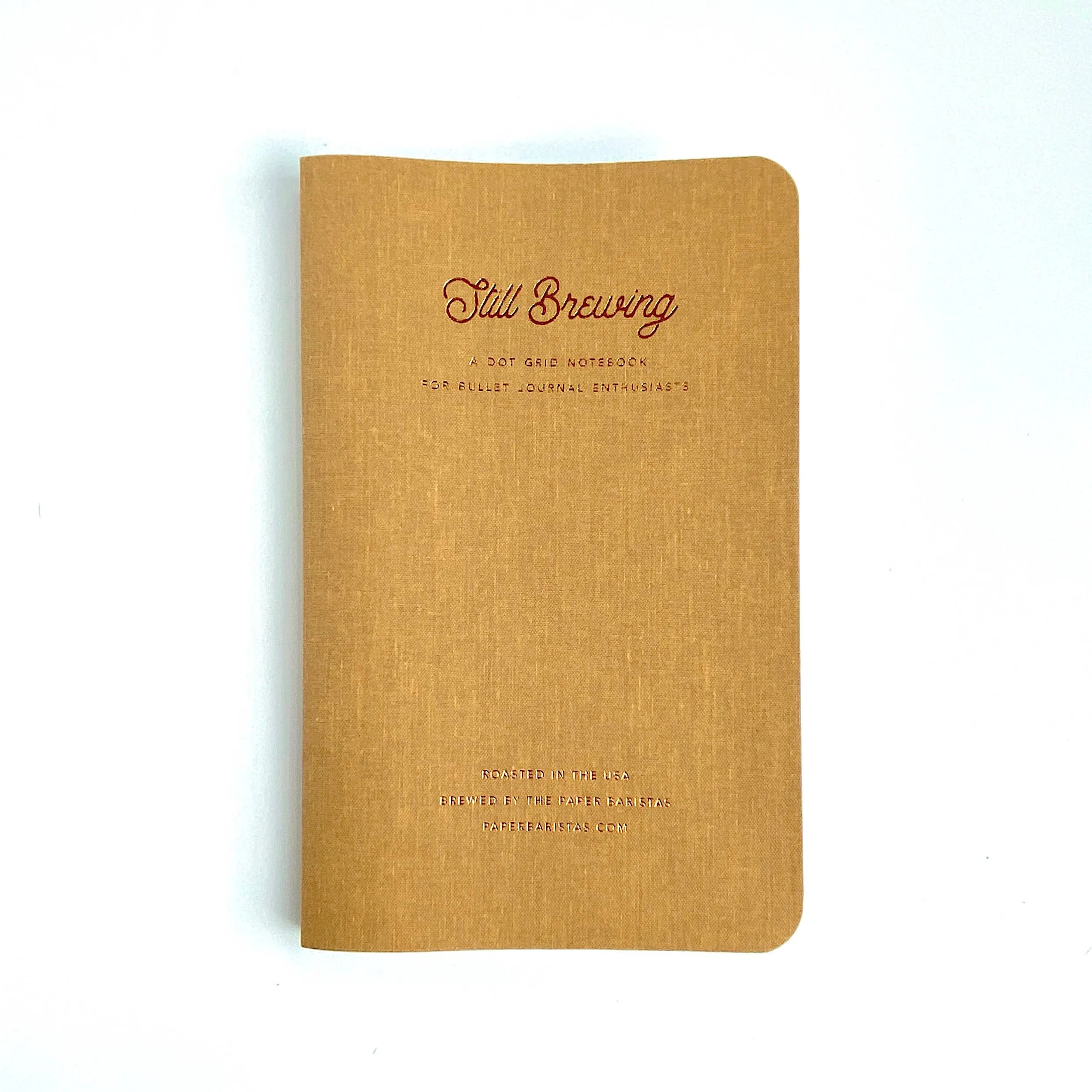 "Still Brewing" Dot Grid Notebook in Mustard