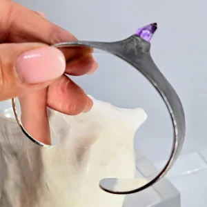 "The Point" Cuff Bracelet - Amethyst, Sterling