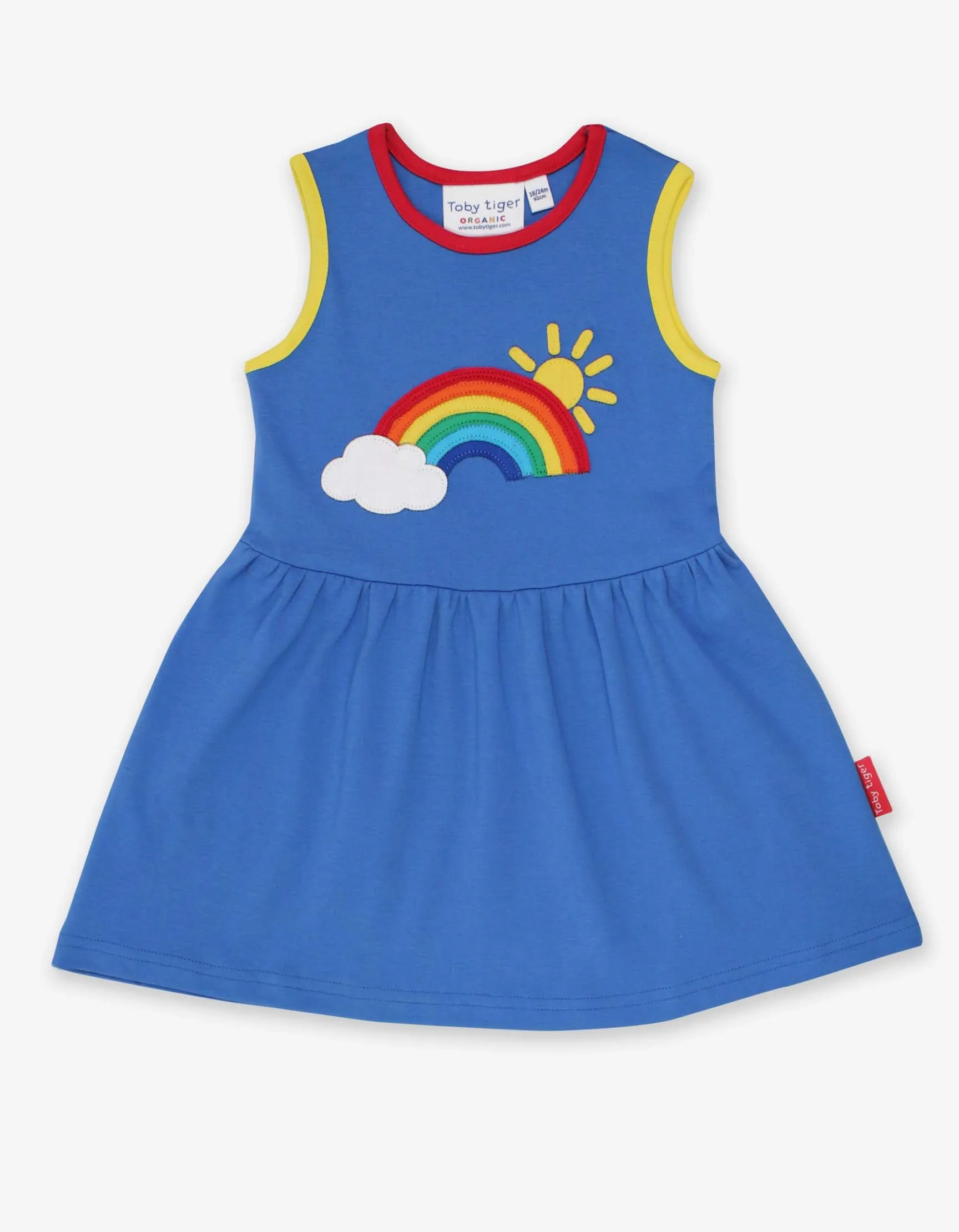 Rainbow Sun Cloud Applique Summer Dress