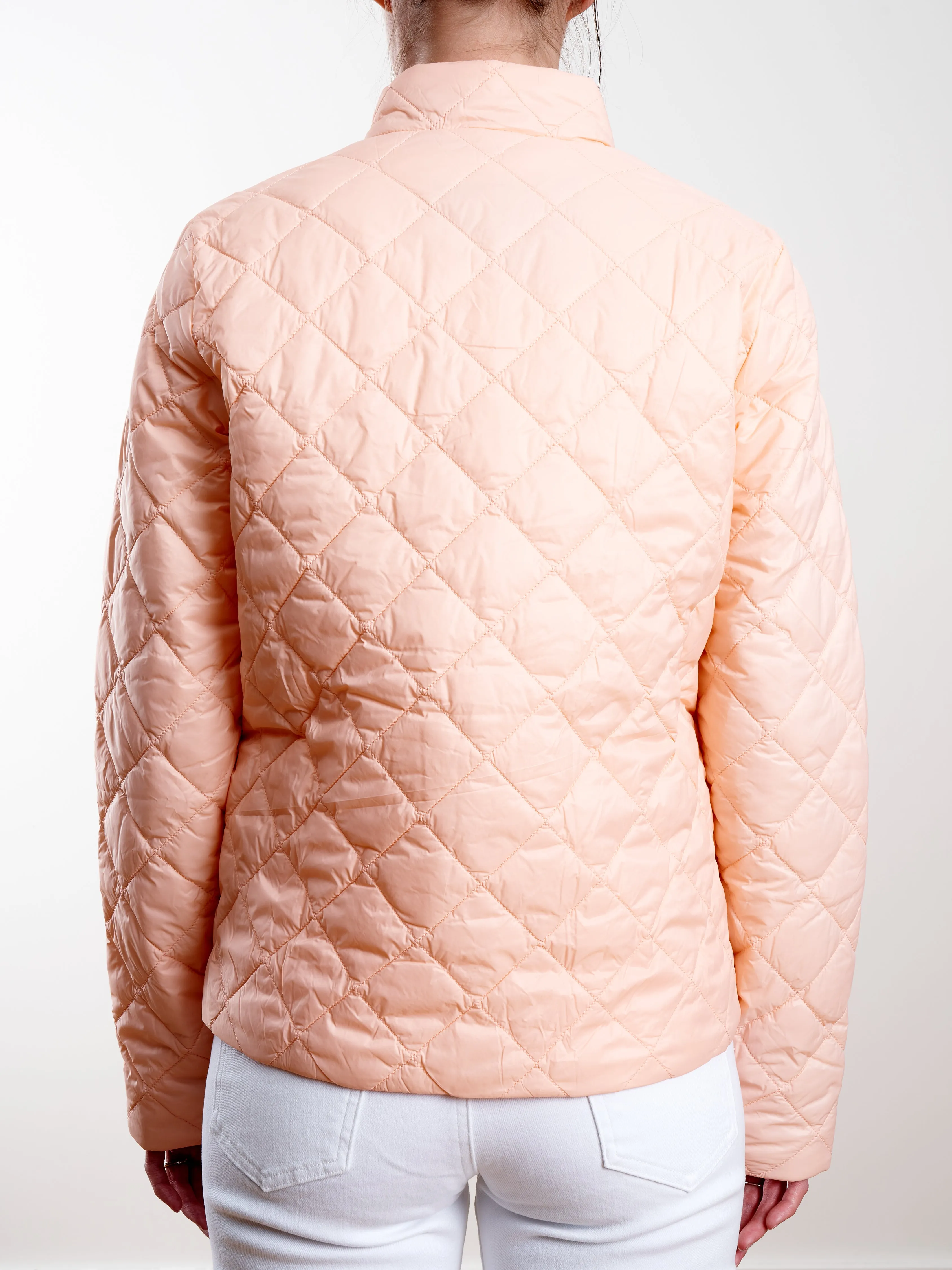 rebecca quilted jacket - pale coral