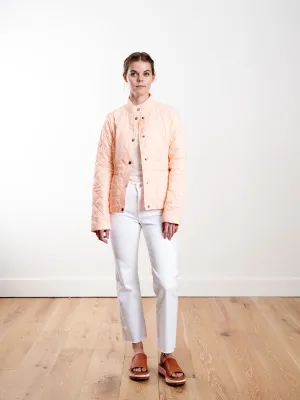 rebecca quilted jacket - pale coral