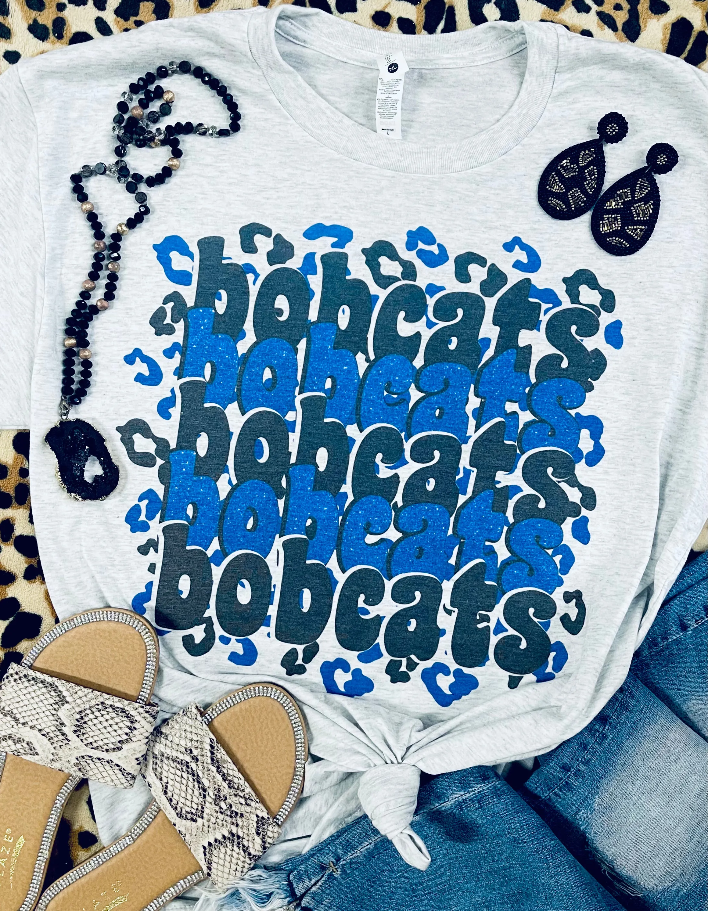 Retro Leopard School Spirit Tee