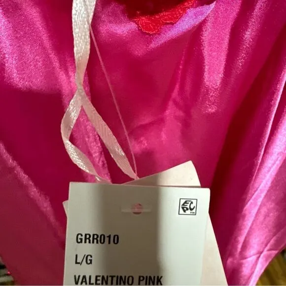 Revolve Linea Donatella Valentino Pink Satin Charmeuse Chemise