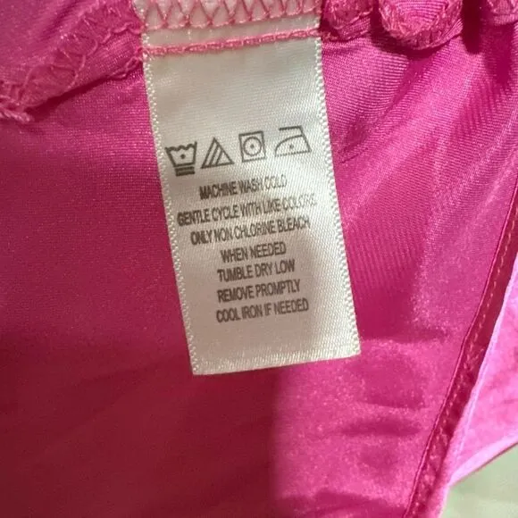 Revolve Linea Donatella Valentino Pink Satin Charmeuse Chemise