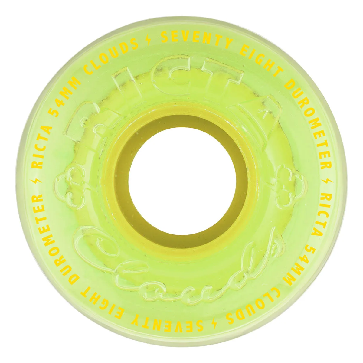 Ricta - Clear Splatter Clouds Camo Yellow 54MM 78A Skateboard Wheels