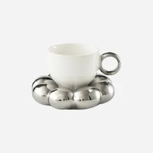 Ring Handle Mug with Saucer
