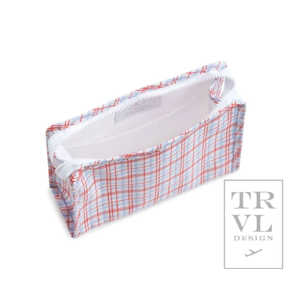 Roadie Medium - Classic Plaid Green Zip Pouch