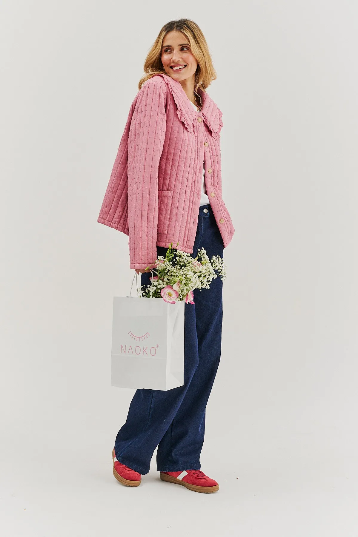 Rosy Blush lightweight quilted jacket
