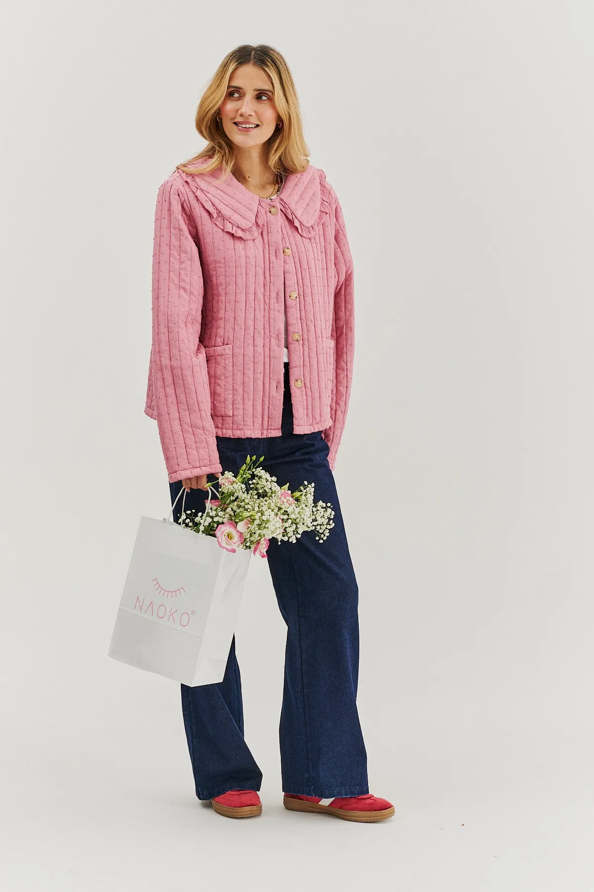 Rosy Blush lightweight quilted jacket