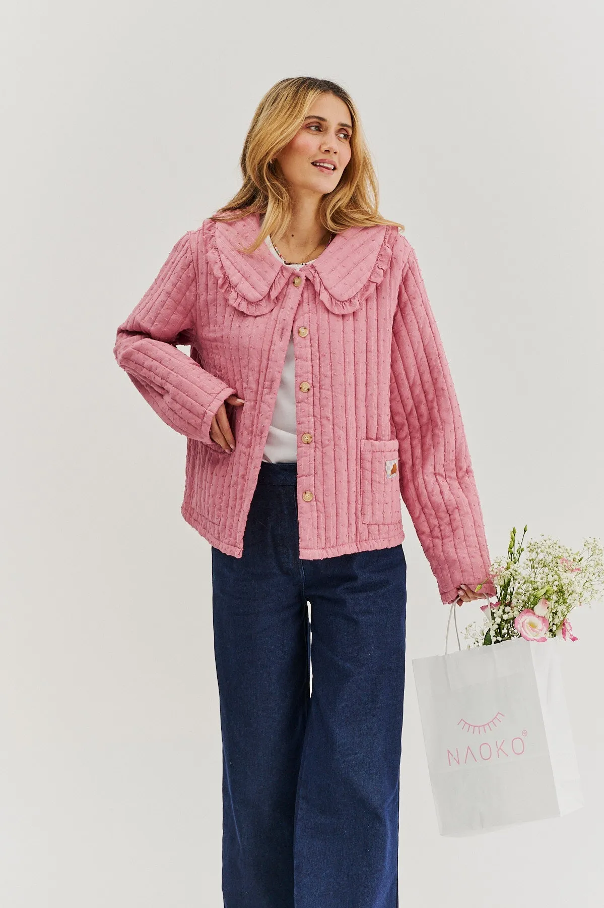 Rosy Blush lightweight quilted jacket