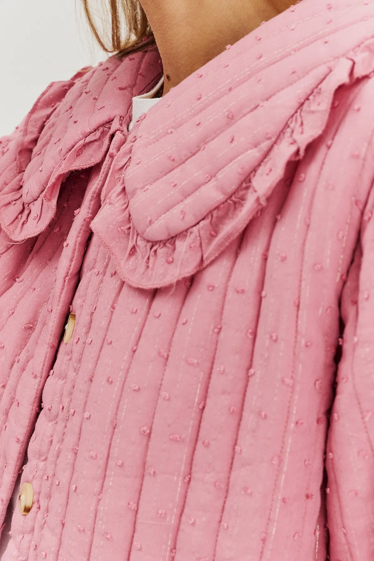 Rosy Blush lightweight quilted jacket
