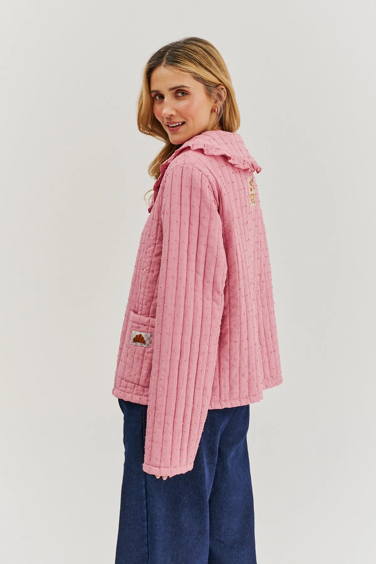 Rosy Blush lightweight quilted jacket