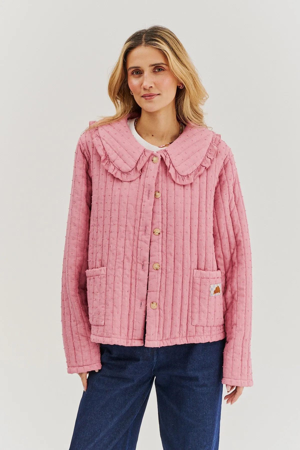 Rosy Blush lightweight quilted jacket