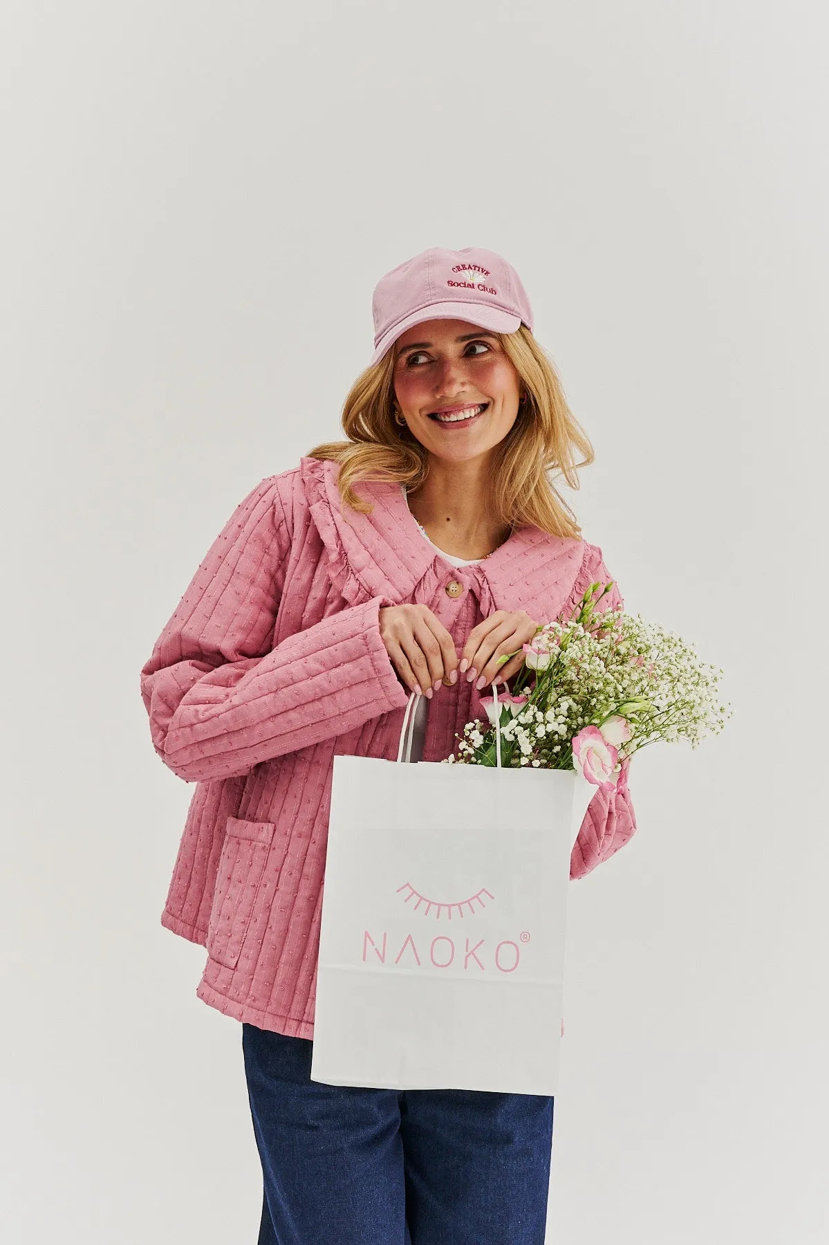 Rosy Blush lightweight quilted jacket