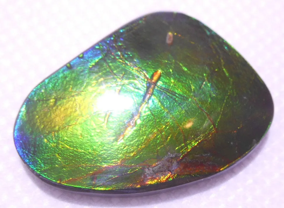 SALE! 30% OFF !  33 x 24　mm - Natural Free Form FFN 178  Ammolite Color Changer ナチュラル　ルース　アンモライト フリーフォーム