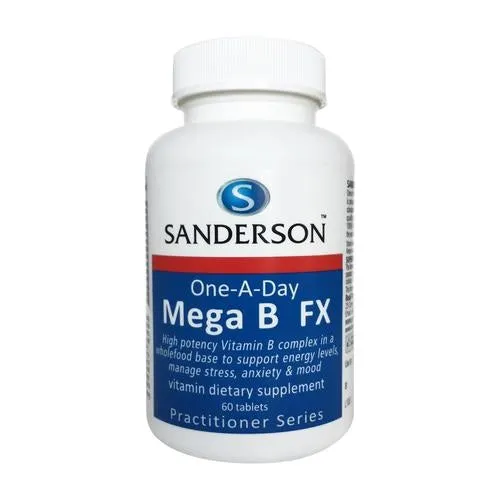 SANDERSON MEGA B FX VITAMIN B 60 TABLETS