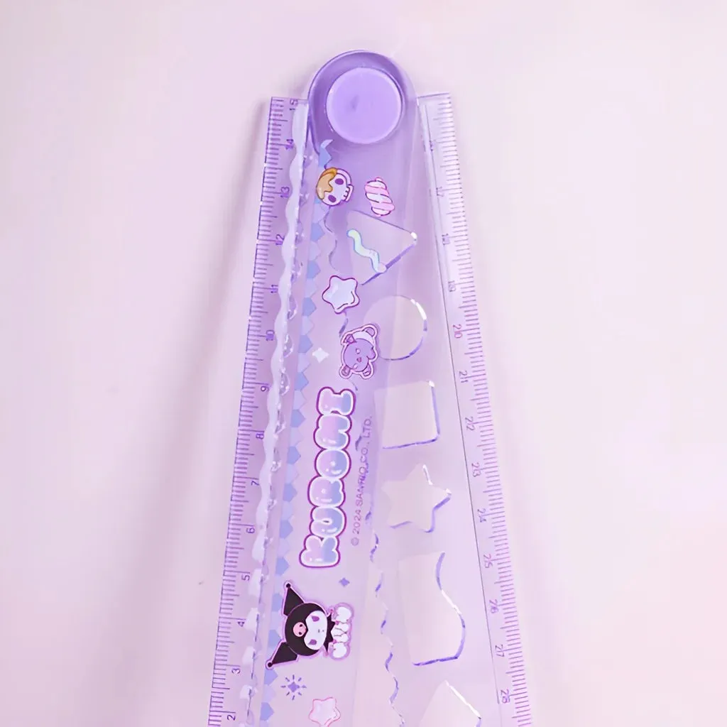 Sanrio Characters Foldable Stencil & Ruler Duo