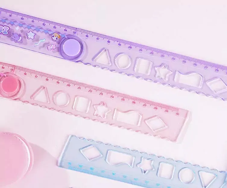 Sanrio Characters Foldable Stencil & Ruler Duo