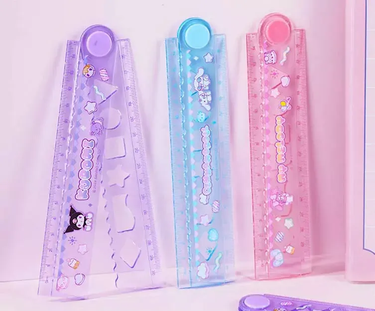Sanrio Characters Foldable Stencil & Ruler Duo