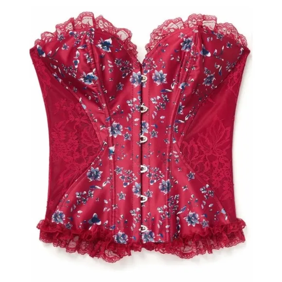 Satin Victorian Corset Lingerie Dress Up Kink Costume