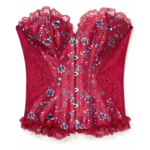 Satin Victorian Corset Lingerie Dress Up Kink Costume