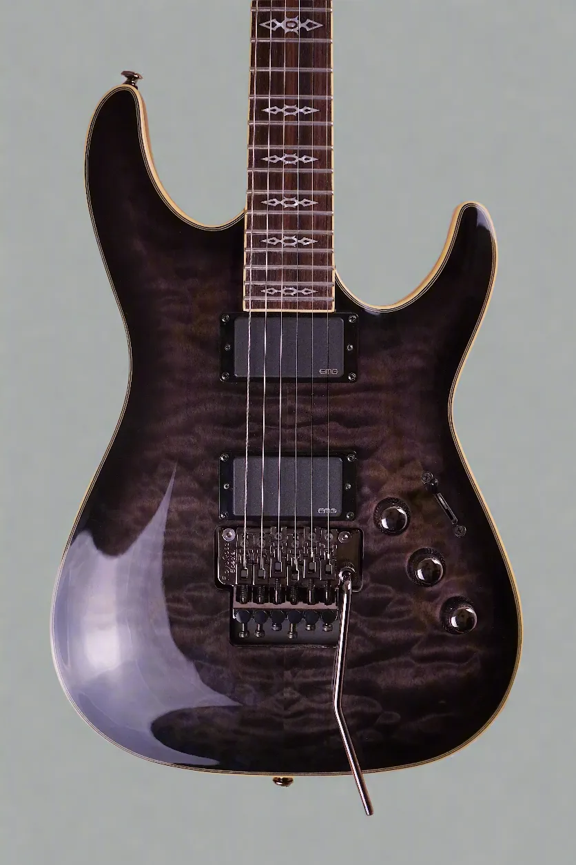 Schecter Hellraiser FR in Trans Black Burst (Used)