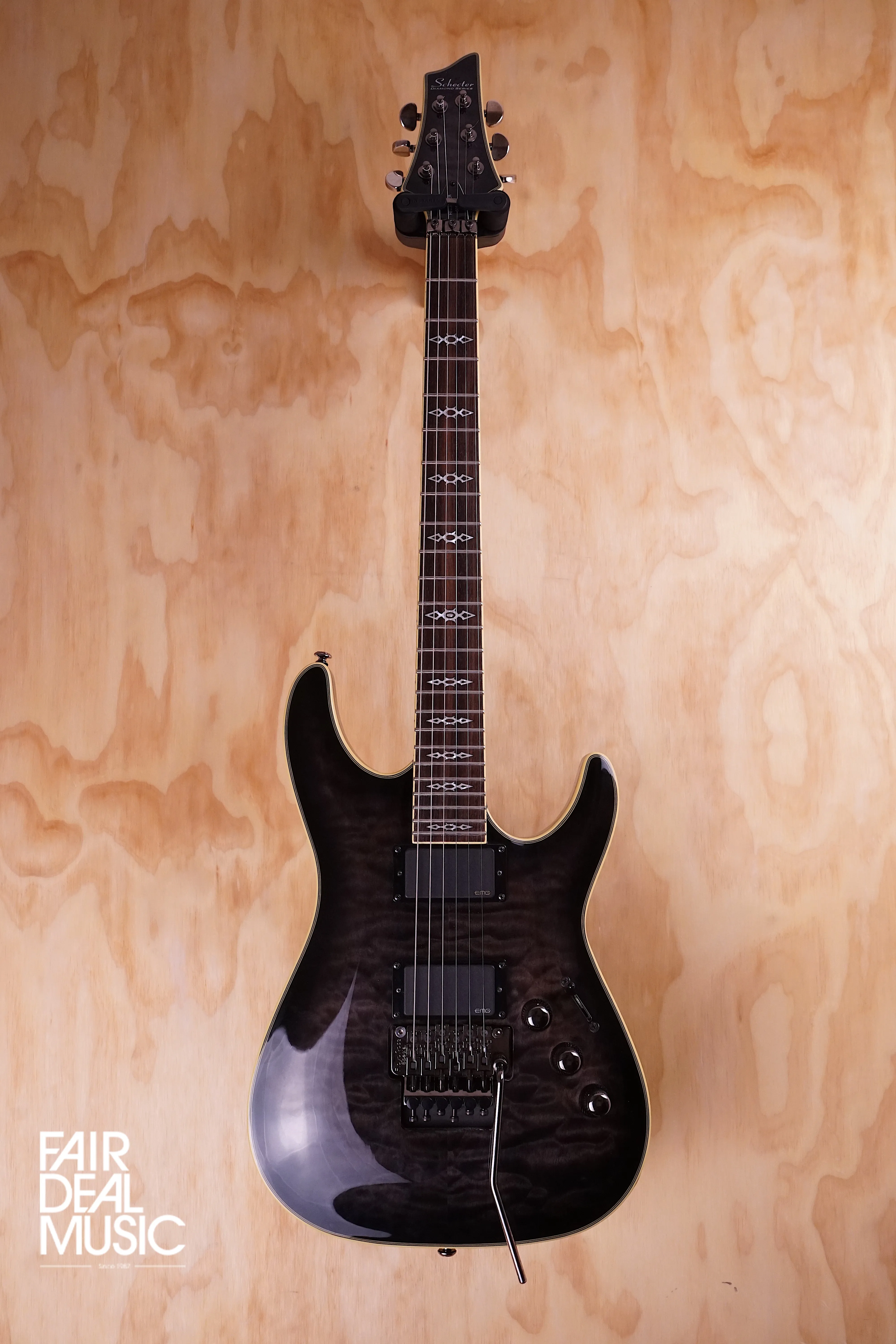 Schecter Hellraiser FR in Trans Black Burst (Used)