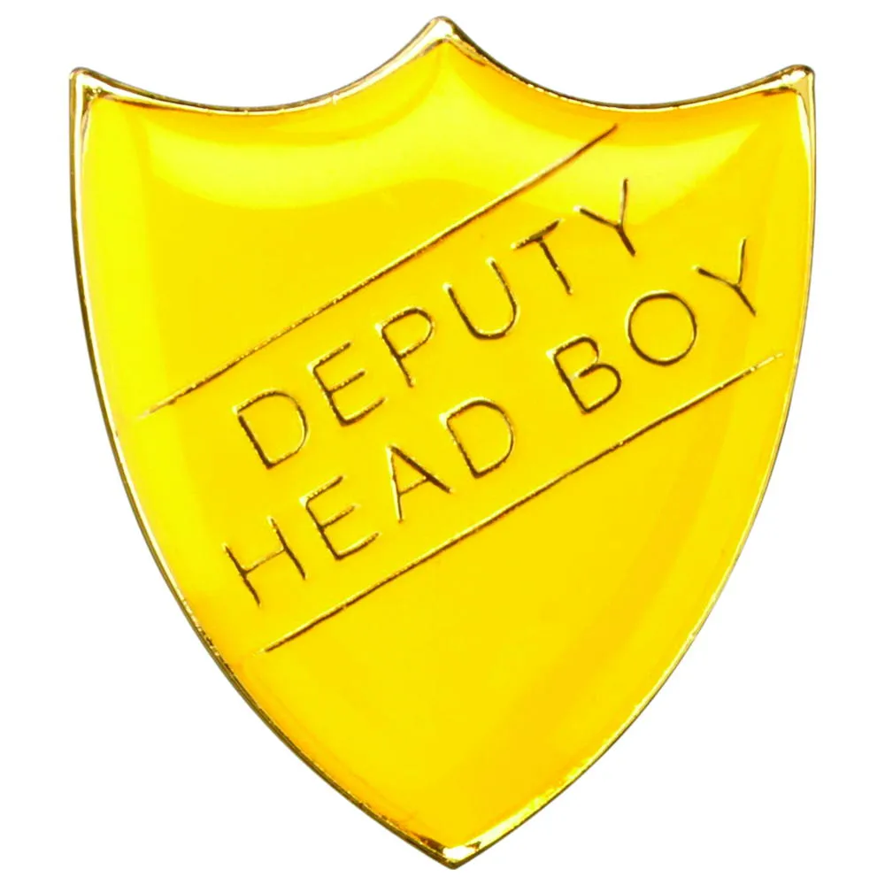 School Shield Badge (Deputy Head Boy) - Yellow 1.25in