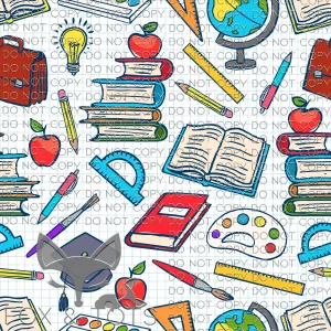 School Supplies Fabric
