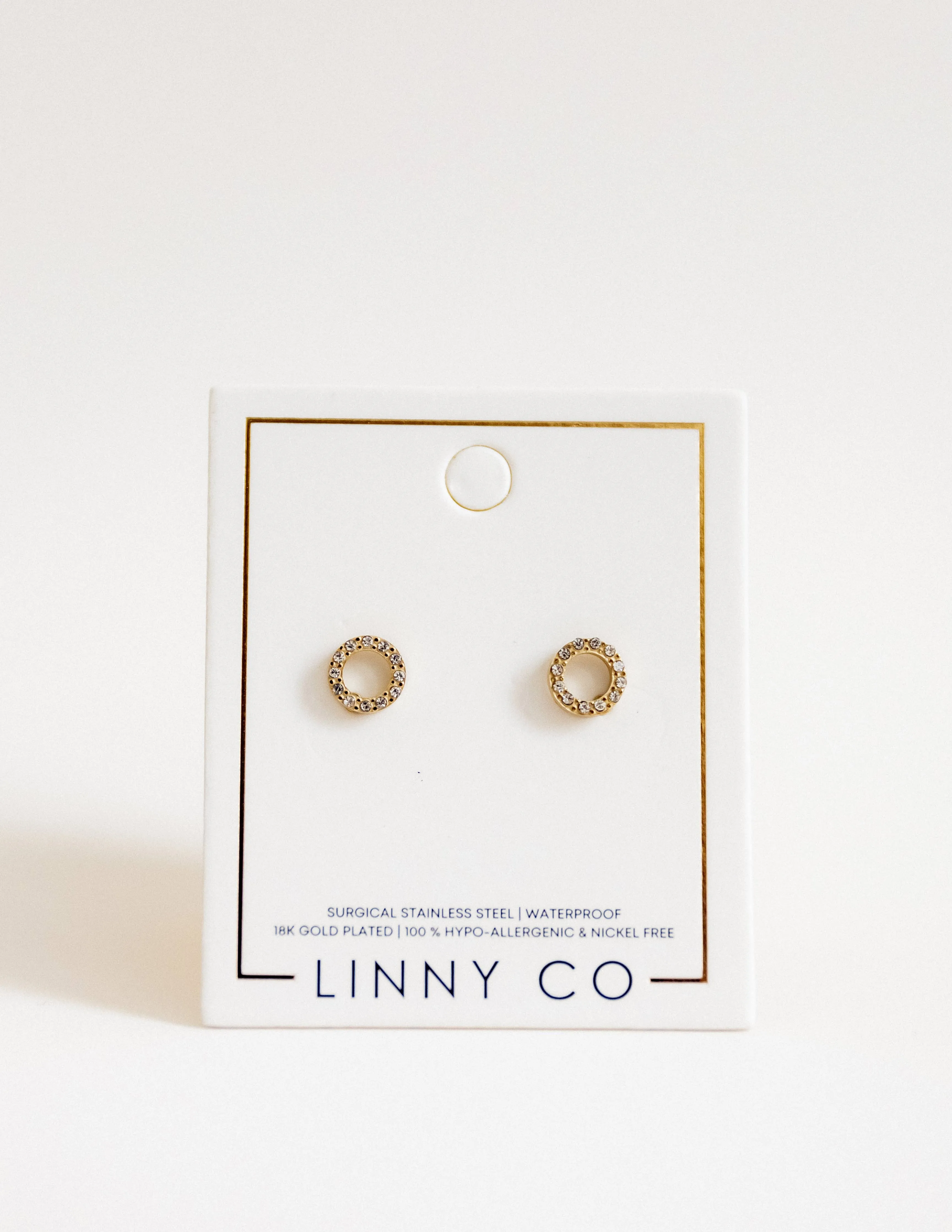 Screwback Stud Earrings - Lainey - Gold
