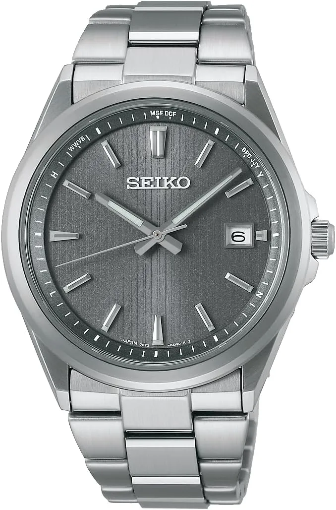 Seiko Selection SBTM347 solar radio date metal men's watch