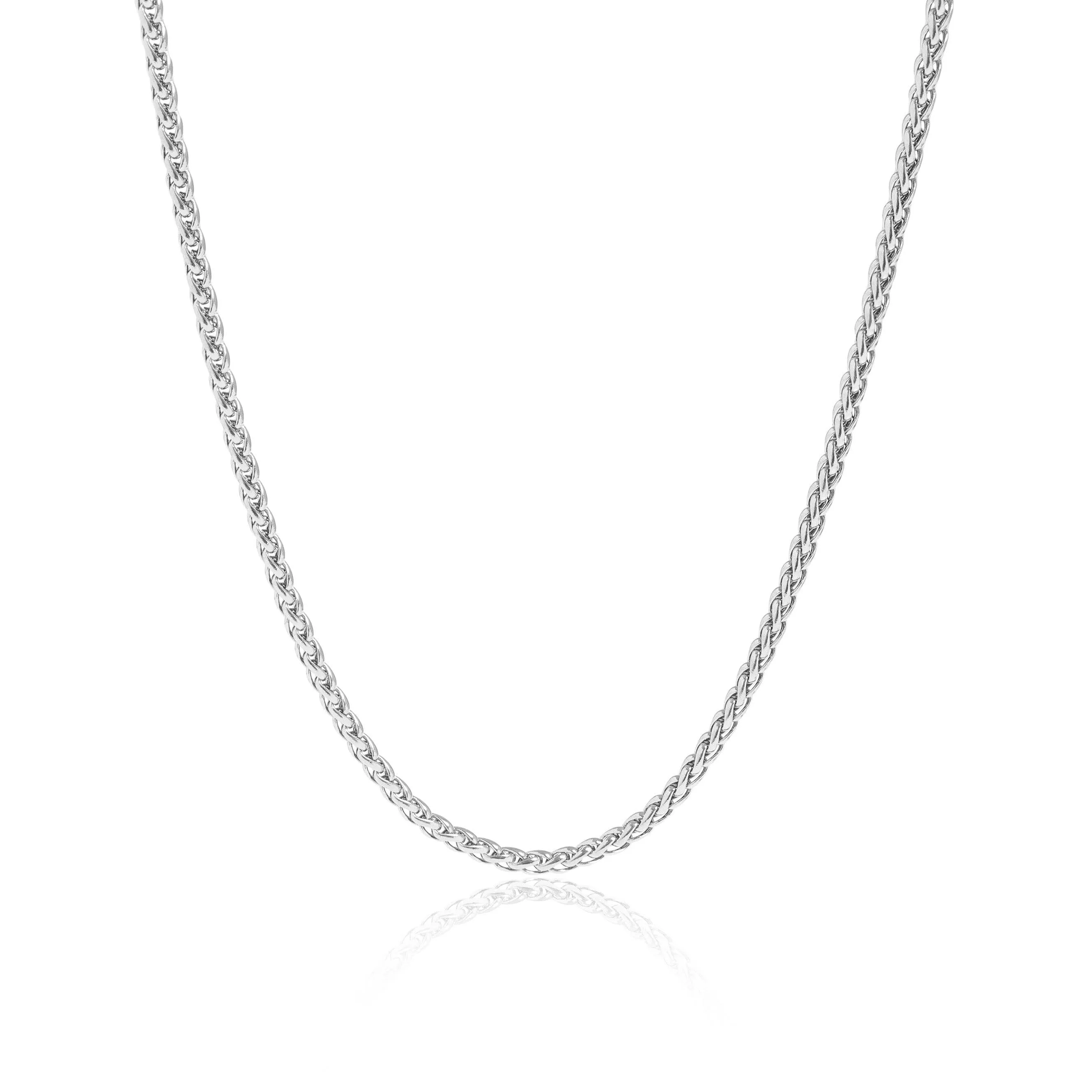Selena 18K Gold PVD and Stainless Steel PVD Wheat Chain Necklace