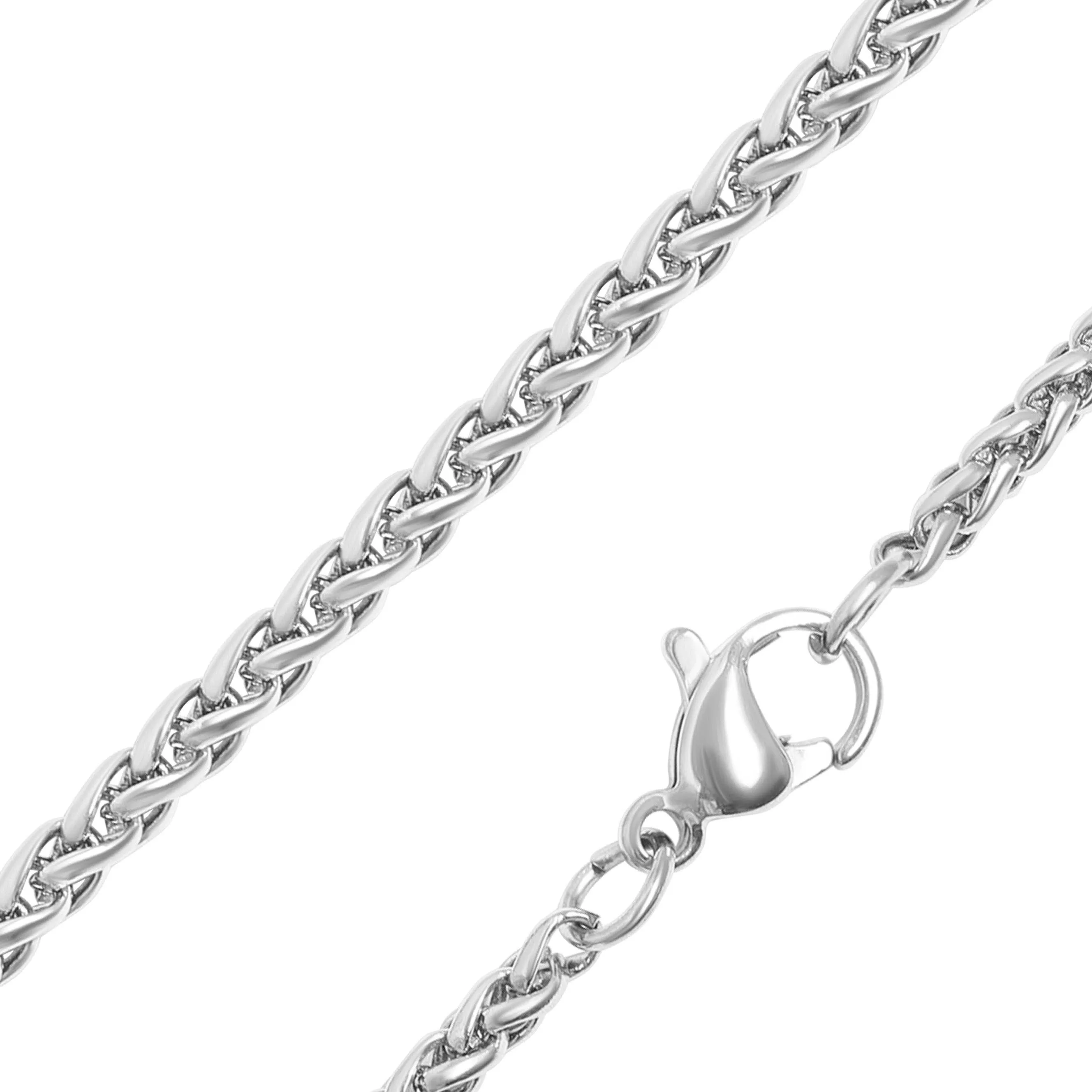 Selena 18K Gold PVD and Stainless Steel PVD Wheat Chain Necklace