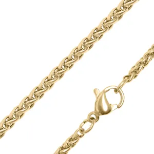 Selena 18K Gold PVD and Stainless Steel PVD Wheat Chain Necklace
