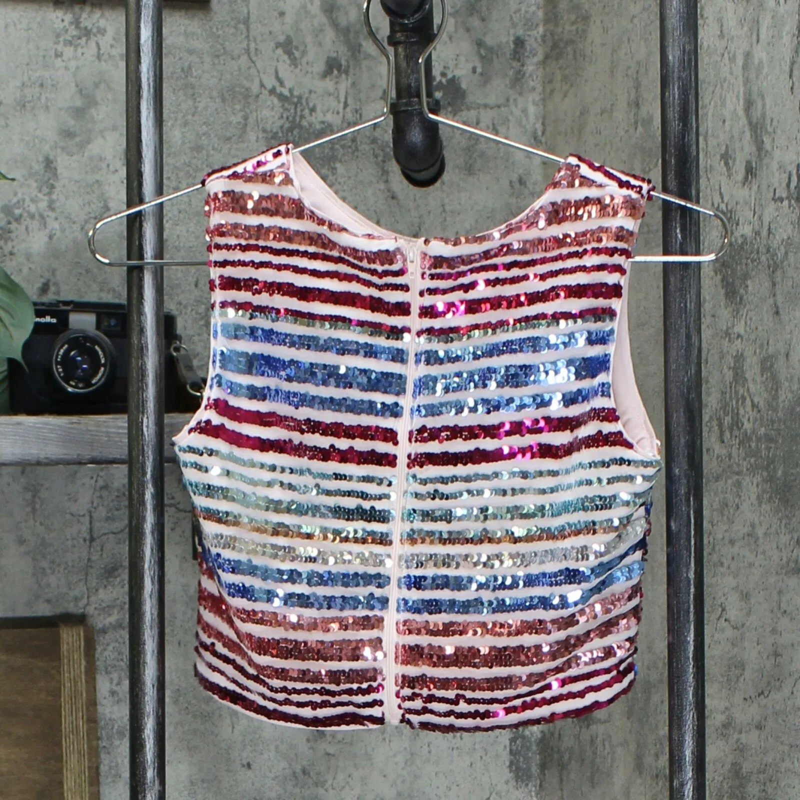 Sequin Hearts Girls Big Girls Sleeveless Sequin Lined Top Pink 12
