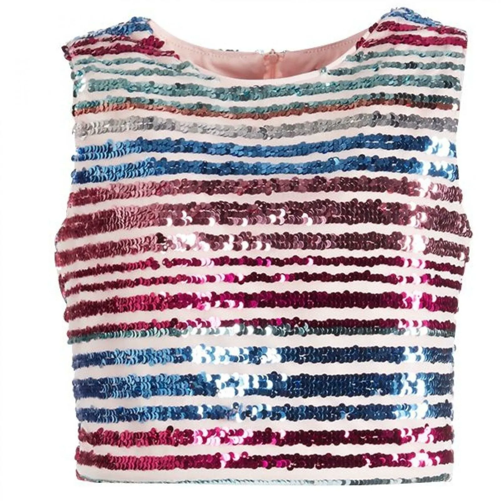 Sequin Hearts Girls Big Girls Sleeveless Sequin Lined Top Pink 12