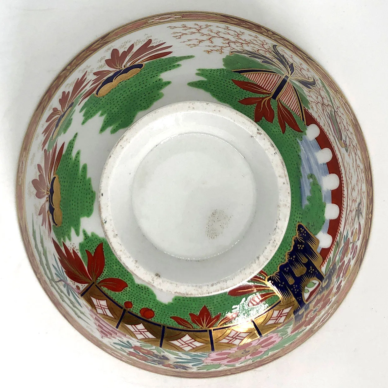 Set of 22 English Worcester Flight, Barr and Barr Porcelain Fence and Pagoda Cups and Saucers