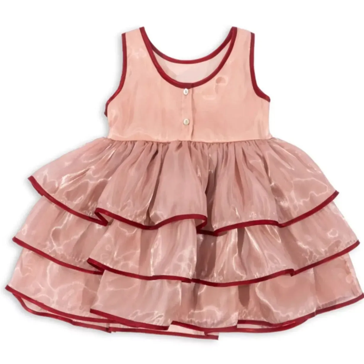 Shibon Ruffle Dress (Mellow Rose)