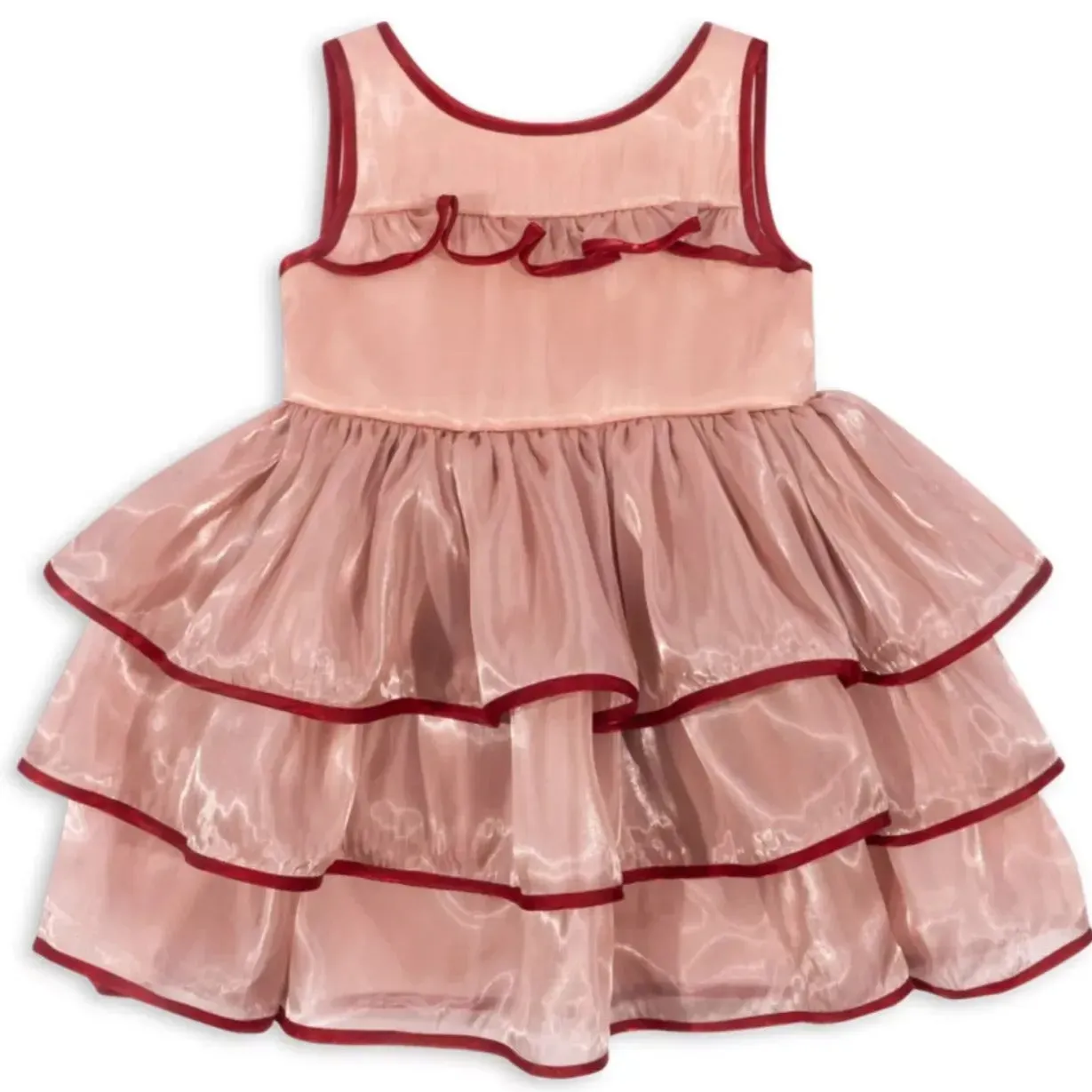 Shibon Ruffle Dress (Mellow Rose)