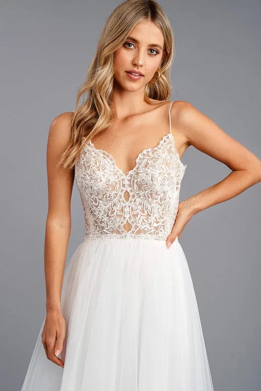 Shoulder Strap Wedding Gown ,