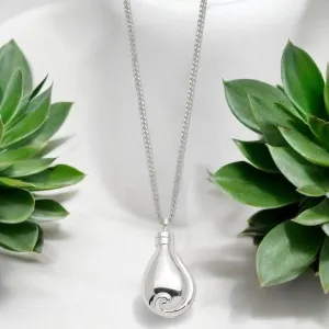 Silver-plated "No Tears In Heaven" Memorial Urn Ash Holder Pendant